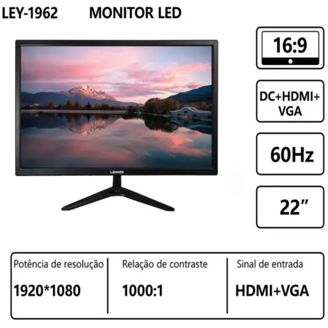 LEY-1962 MONITOR LED 22 1K 60HZ