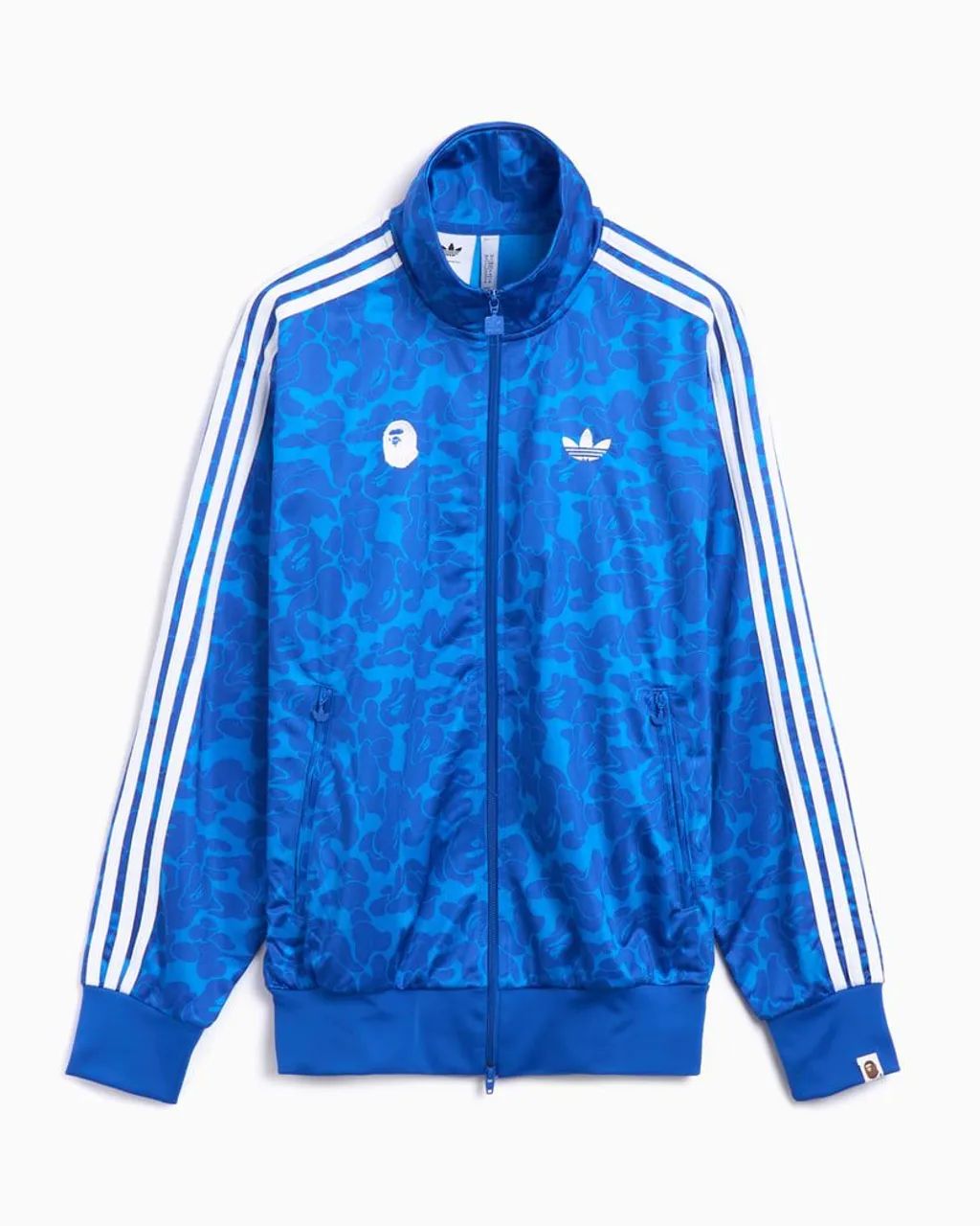 Jaqueta Adidas x Bape Camuflada Azul Roupas Água Limpa, Volta