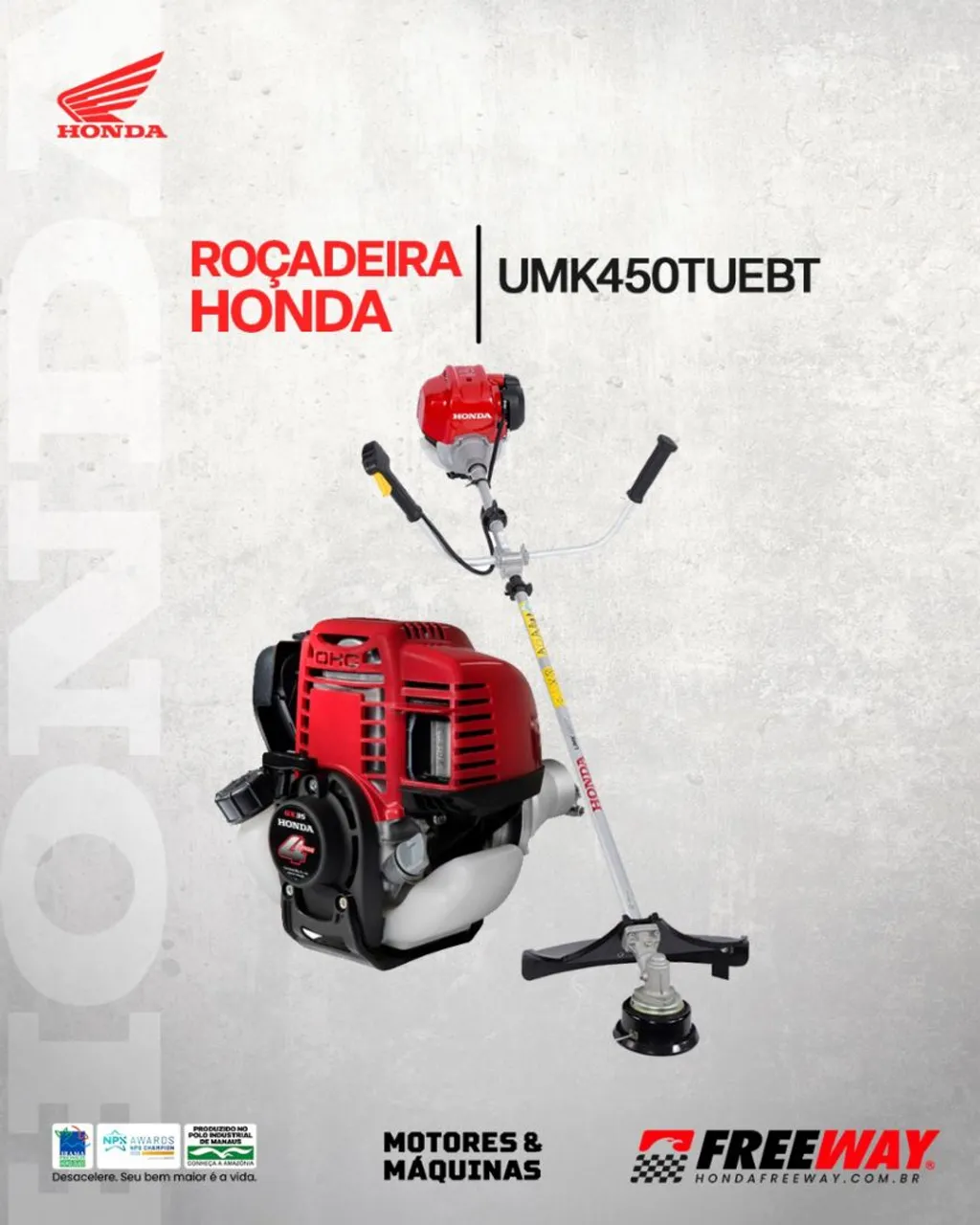 Roçadeira Honda UMK450TUEBT - Motor a Gasolina