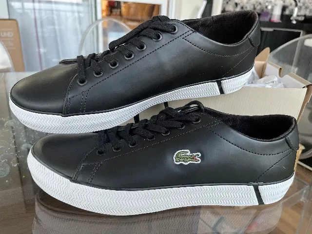 Tênis Lacoste Grip Shot Couro Preto- NOVO