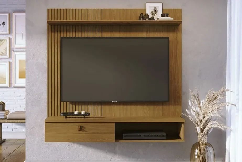 Painel de TV Moderno com Prateleiras e Gaveta - Foto 2