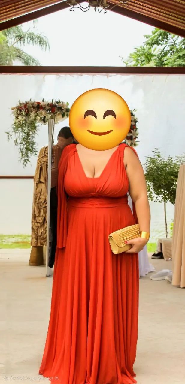 Vestido Longo (cor terra cota). - Foto 5