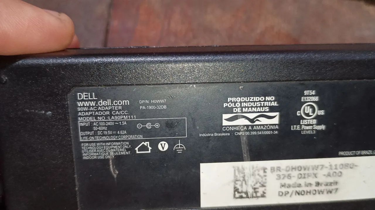 Carregador Hp original 19,5v 4.62a 90w funcionando perfeitamente ( não faço entrega ) - Foto 3