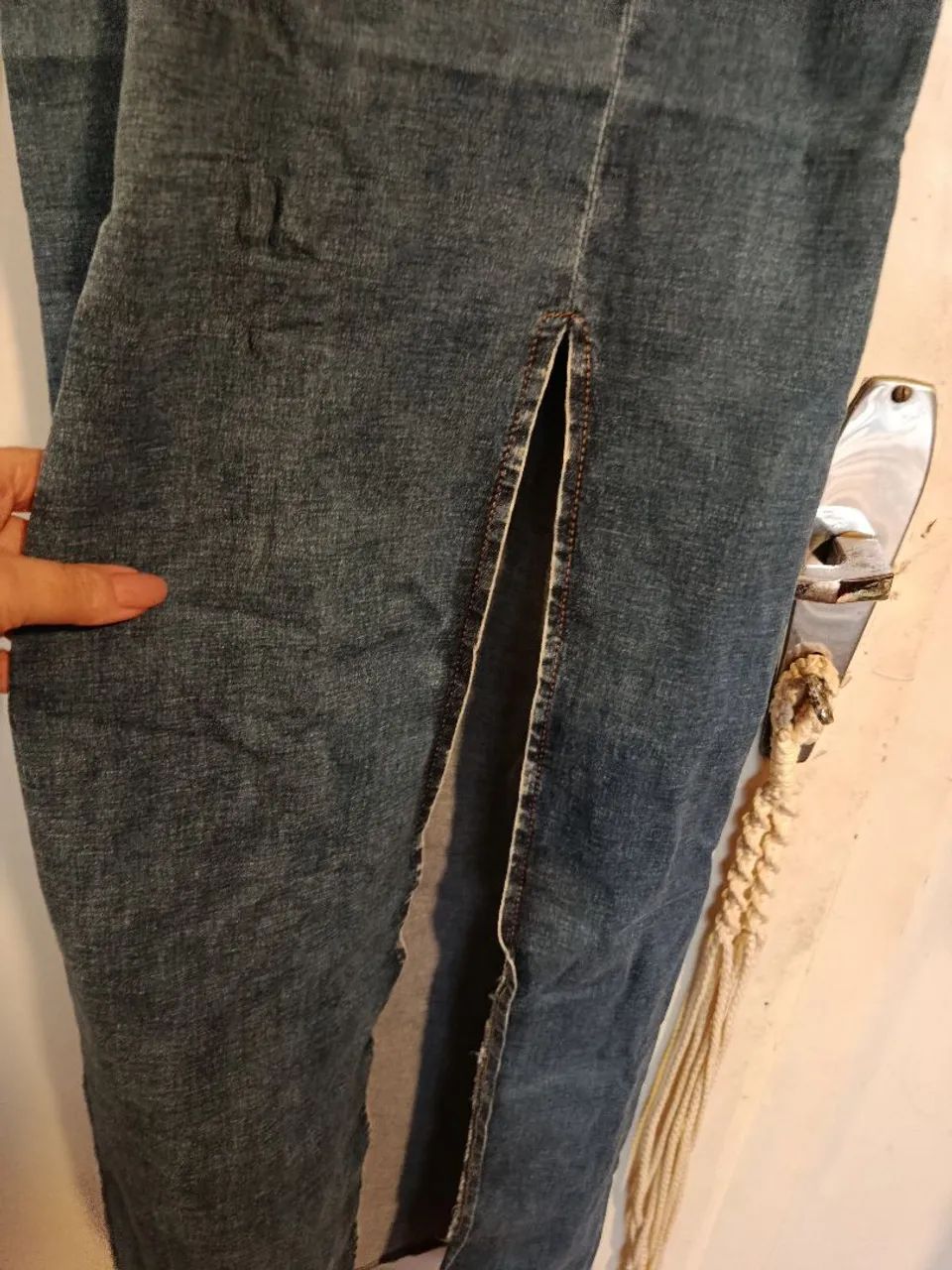 Vestido longo jeans P - Foto 3