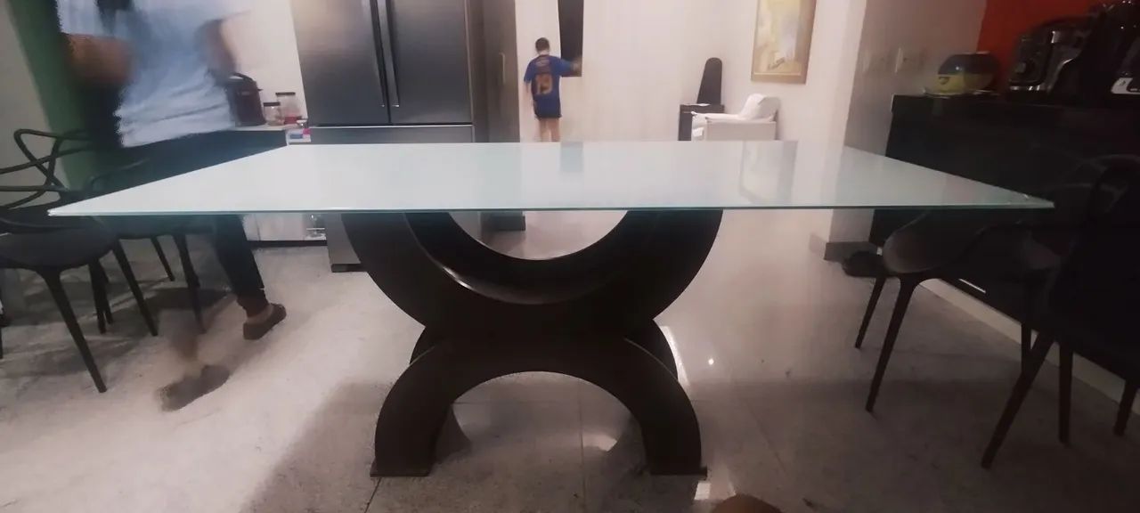 Mesa retangular de vidro  - Foto 3