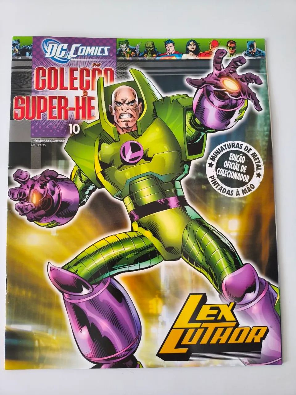Miniatura Lex Luthor Eaglemoss DC #10 Metal + Caixa + Fascículo - Foto 4