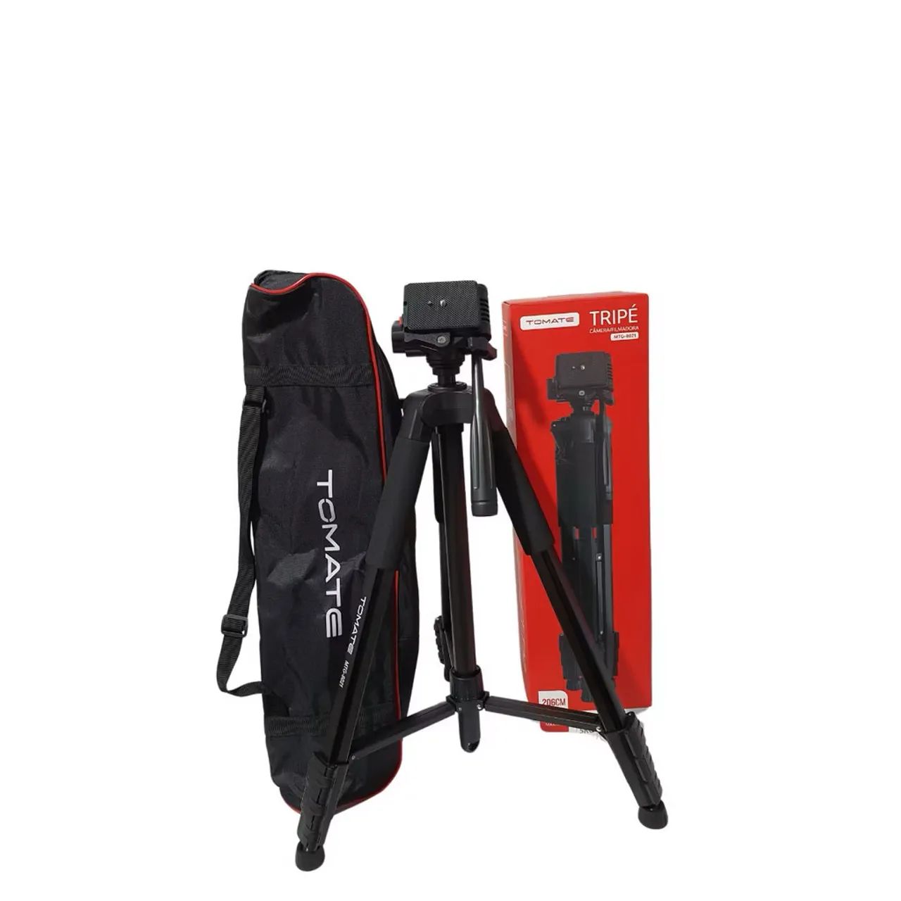 Tripé Profissional 2.06m + Suporte Para Celular Câmera - Foto 4