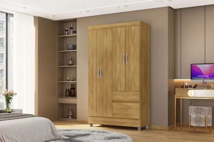 Guarda Roupa Solteiro Ideal 4 Portas