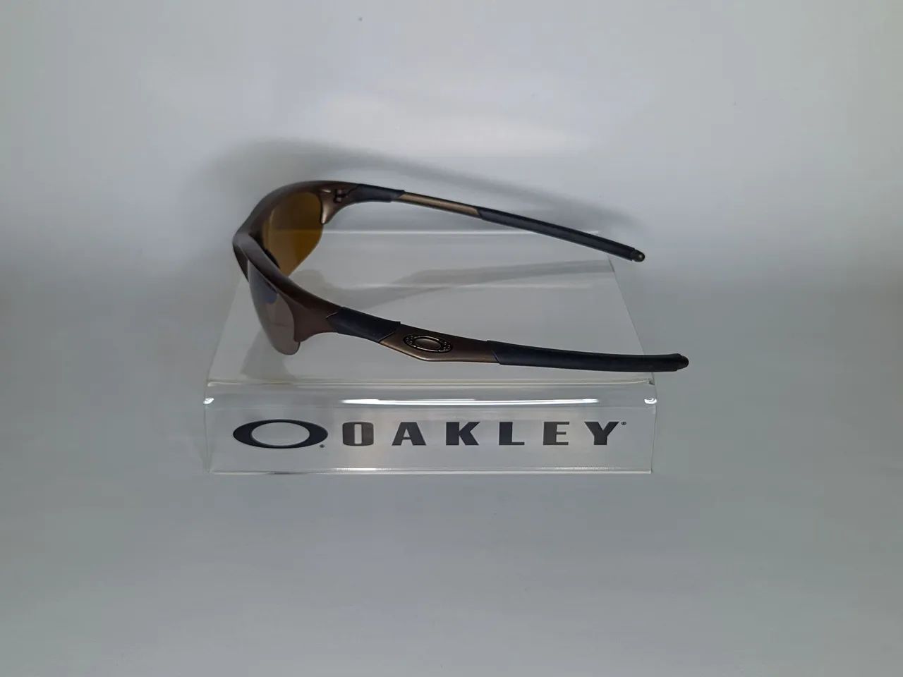 Óculos Oakley Half Jacket Bronze nas Titanium Iridium +G30 Iridium COMPLETA  - Foto 5