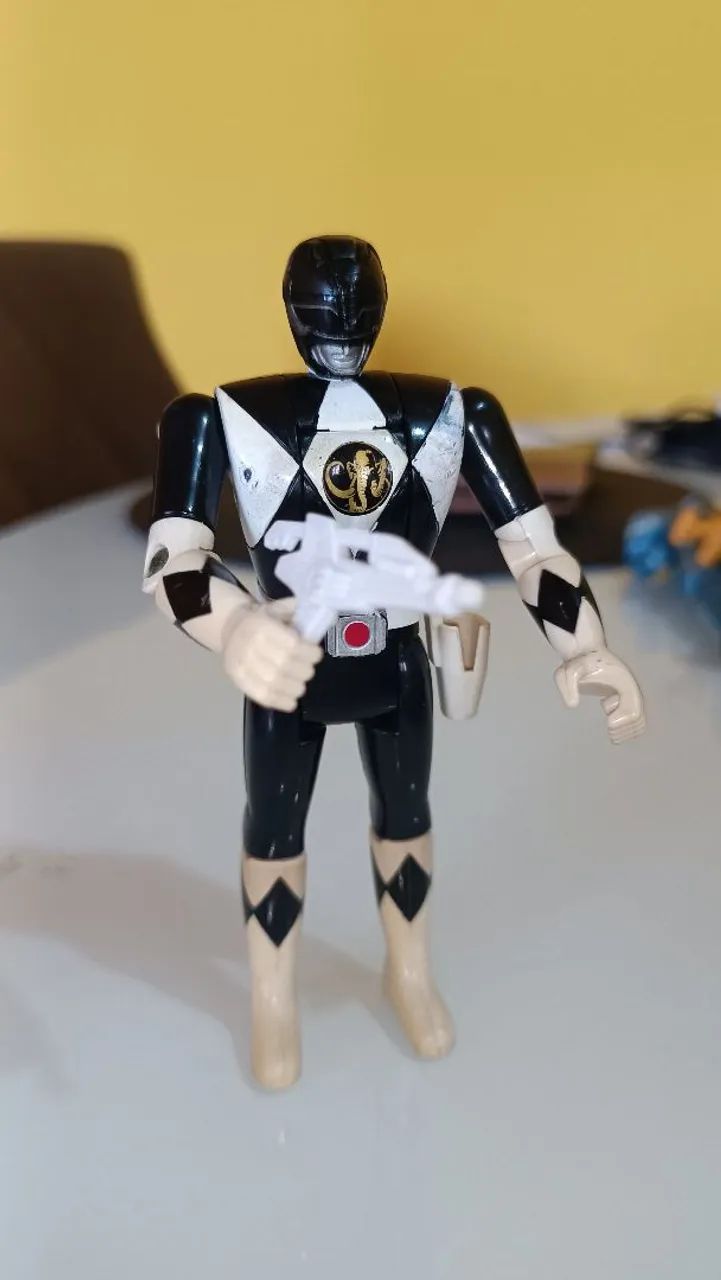 Power Rangers Preto - BANDAI 1993 - Zack Black Ranger Figure
