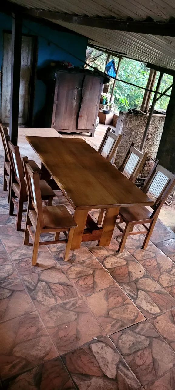 Mesa rústica com 6 cadeiras PROMOÇÃO  - Foto 5