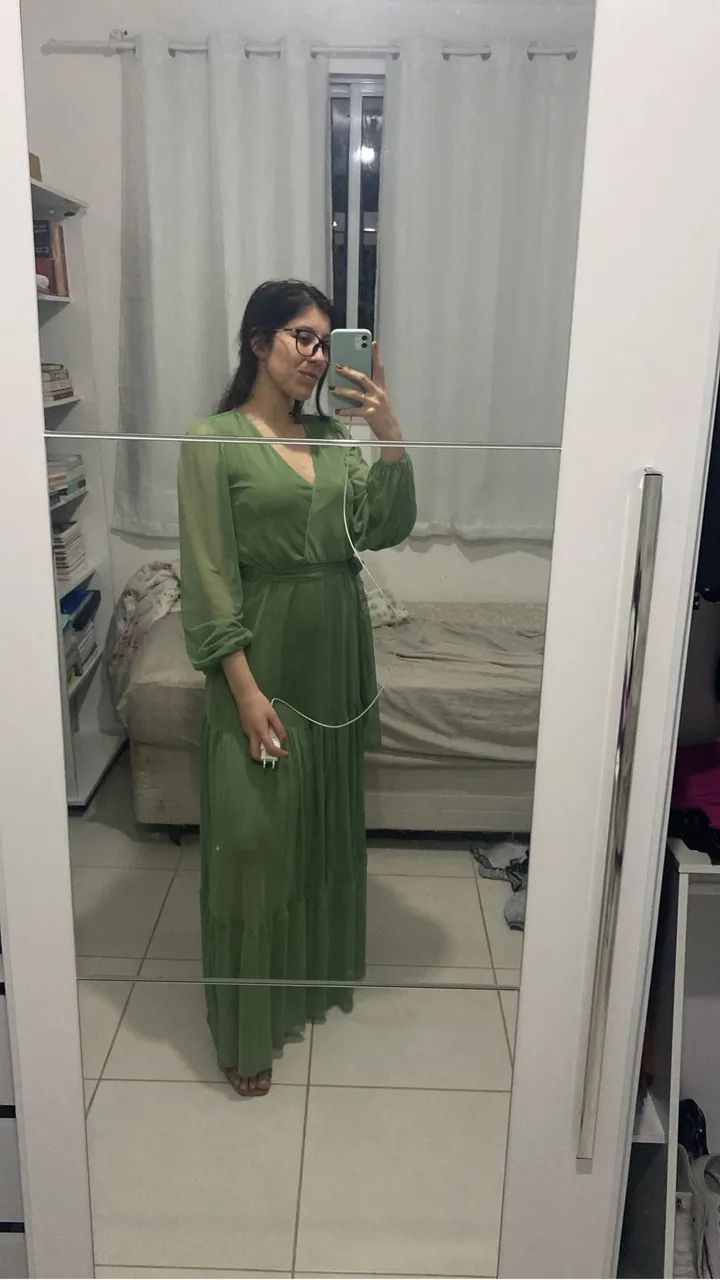 Vestido verde Oliva de festa - Foto 2