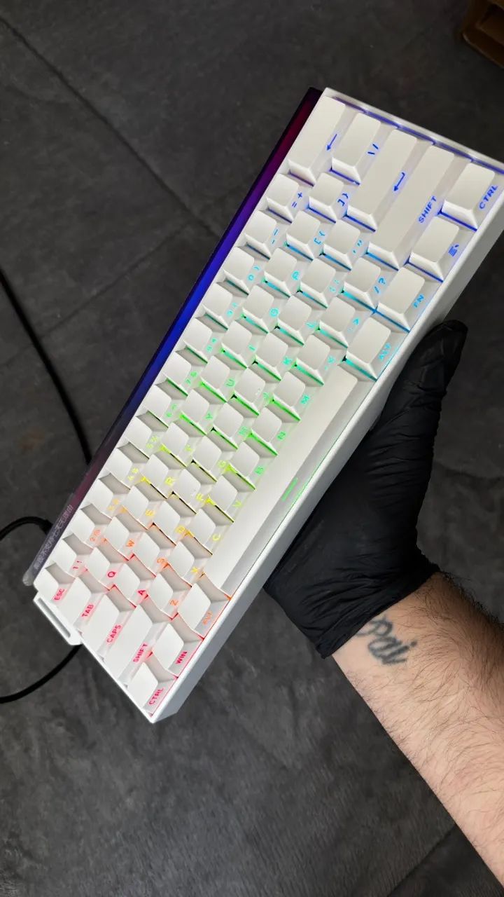 TECLADO MAGNETICO BRANCO AKKO SHINE60