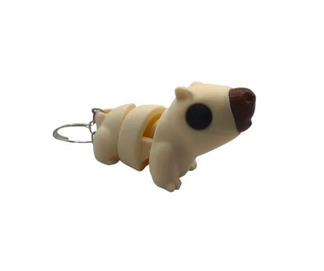 Chaveiro Capivara Articulada - Modelo Flexível