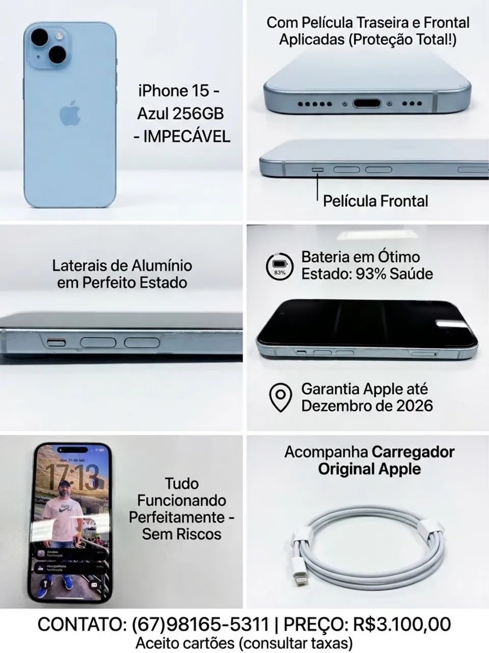 Iphone 15 256gb - Azul