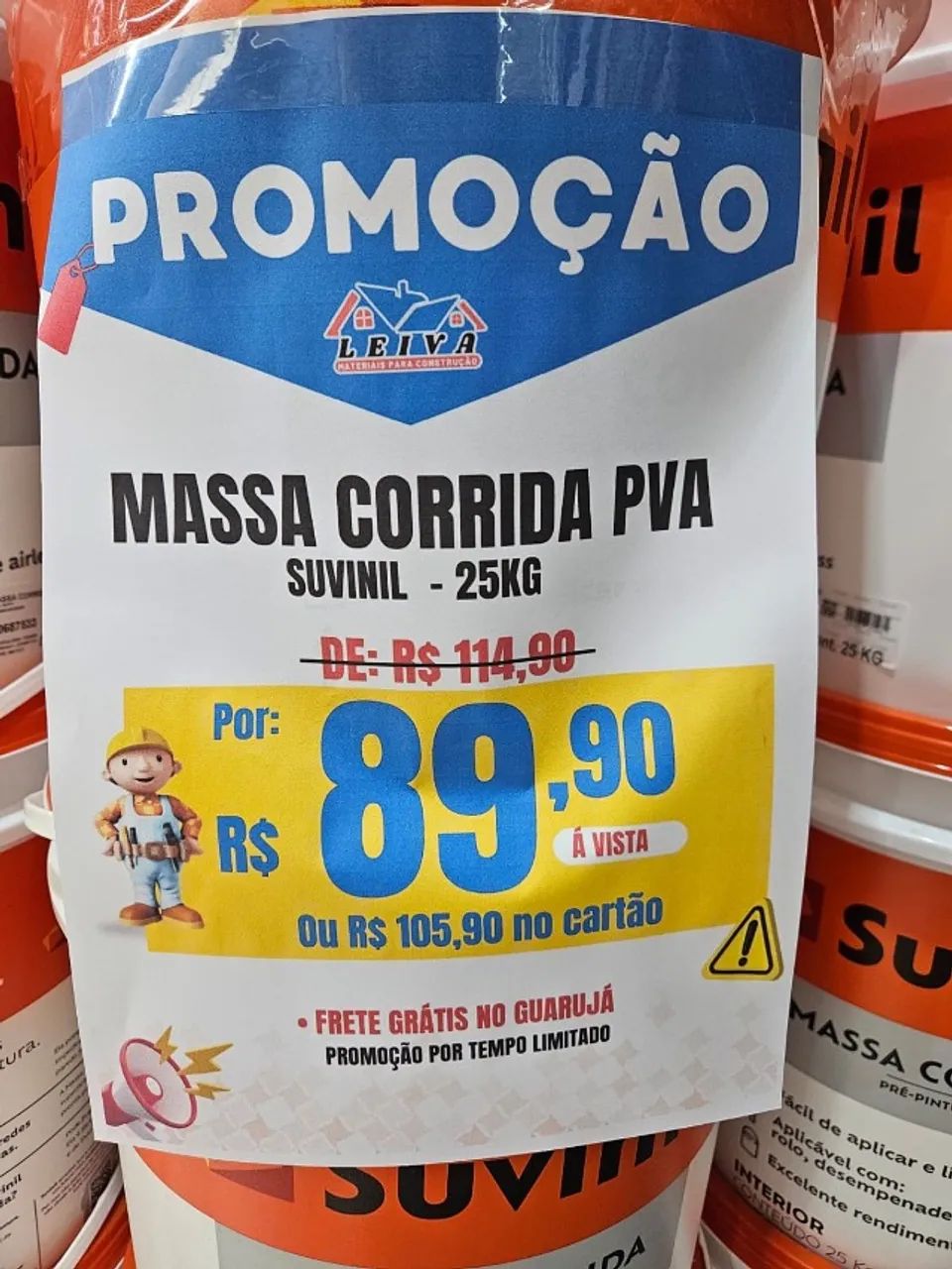 Massa Corrida Suvinil PVA 25Kg - Foto 3