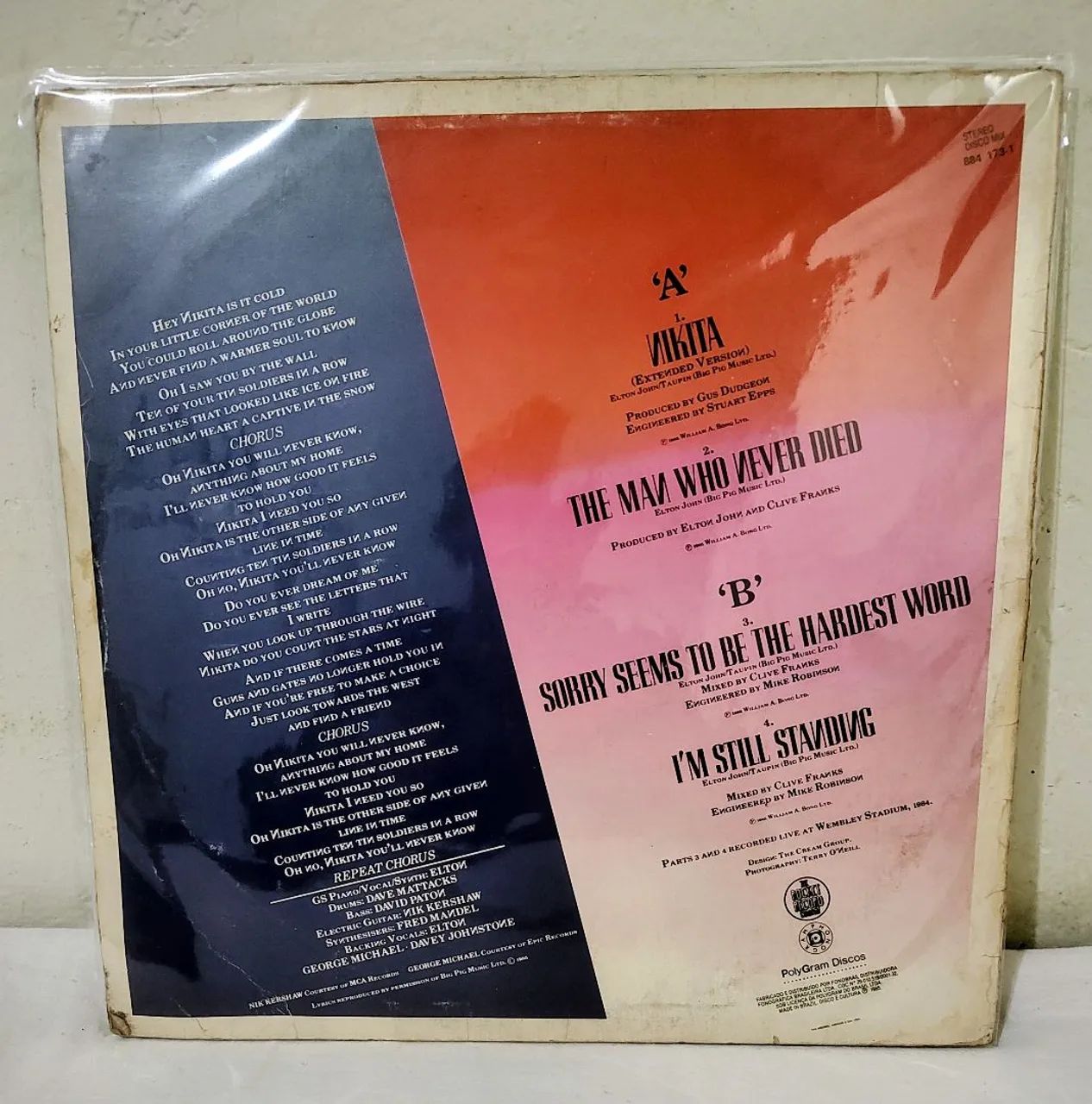 LP Elton John nikita remix  - Foto 2