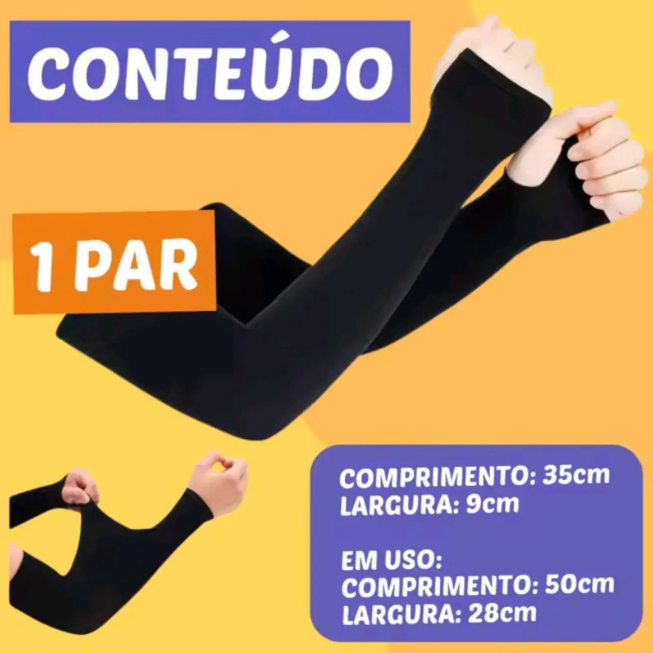 Manguito protetor para o braço com proteção UV50+ - Foto 2