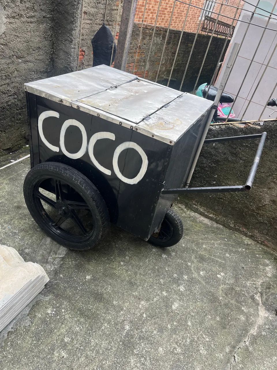 Carrinho de coco para praia 