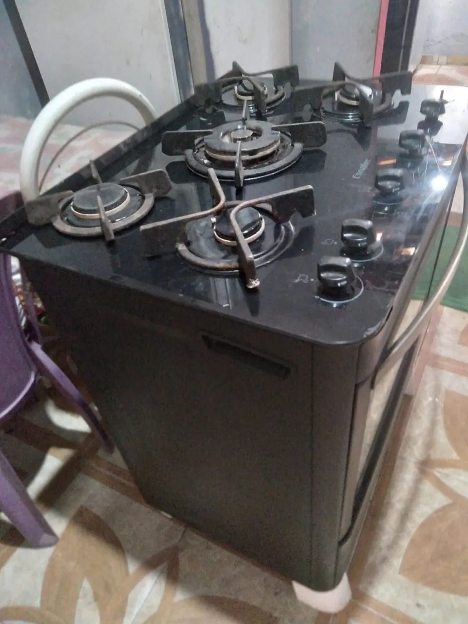 Fogão esmaltec mesa de vidro