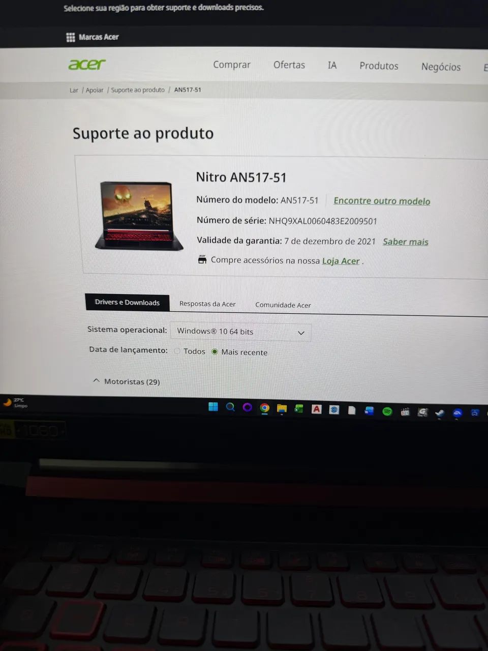 Notebook Acer nitro 5 i7 17.3? - Foto 4
