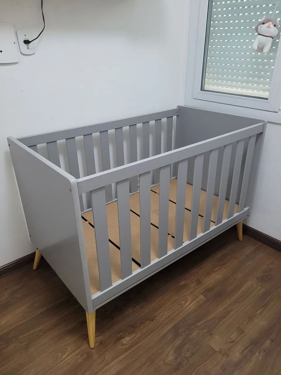 Berço Mini Cama Theo Cinza