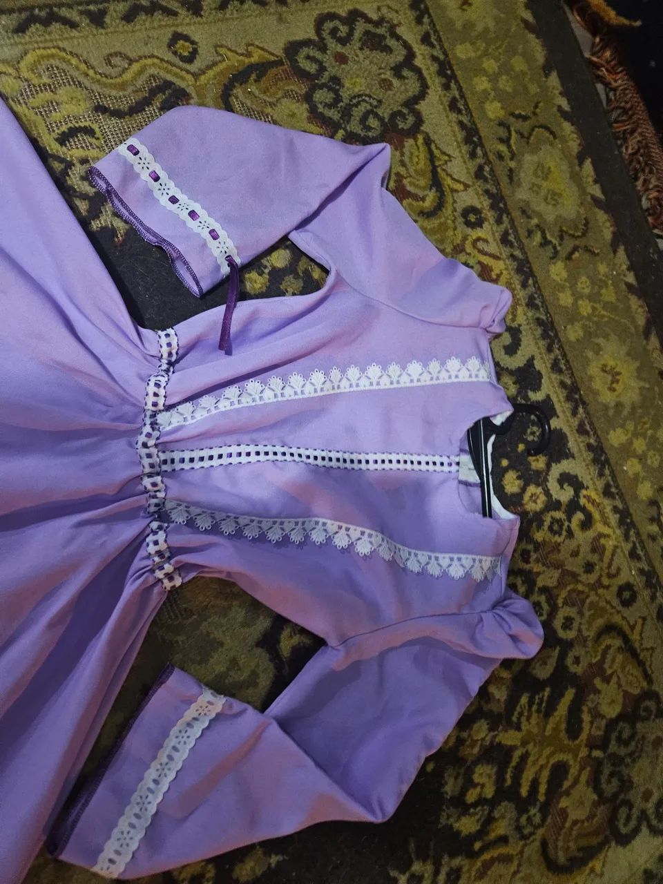 Vestido de prenda tam 10 lavanda lindo  - Foto 3