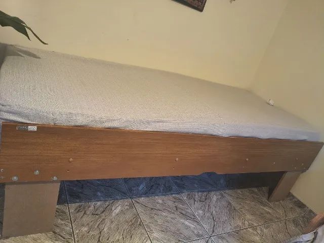 Cama solteiro com auxiliar Madeira Madeira  - Foto 5