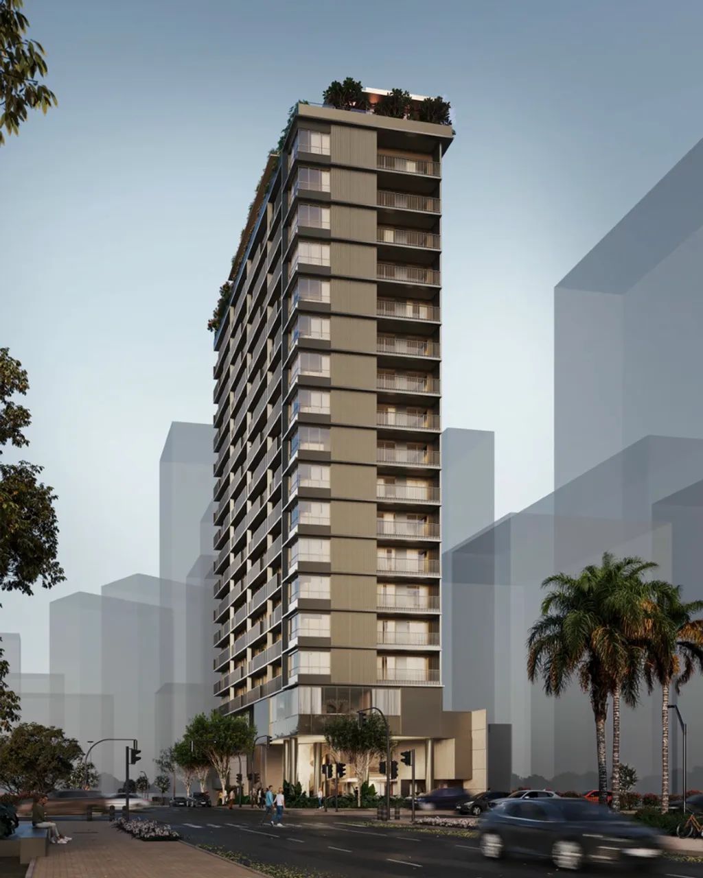 Studio à venda em Curitiba, Batel, com 1 quarto, 42,56m²