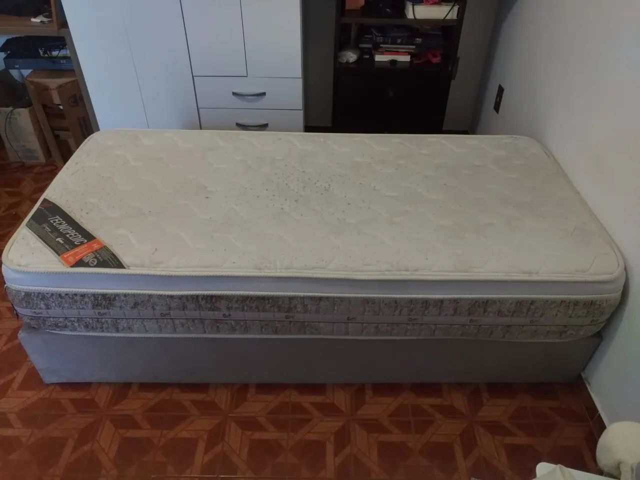 Cama Box Solteiro ApoloSpuma + Colchão Castor Tecnopedic Premium - Foto 3