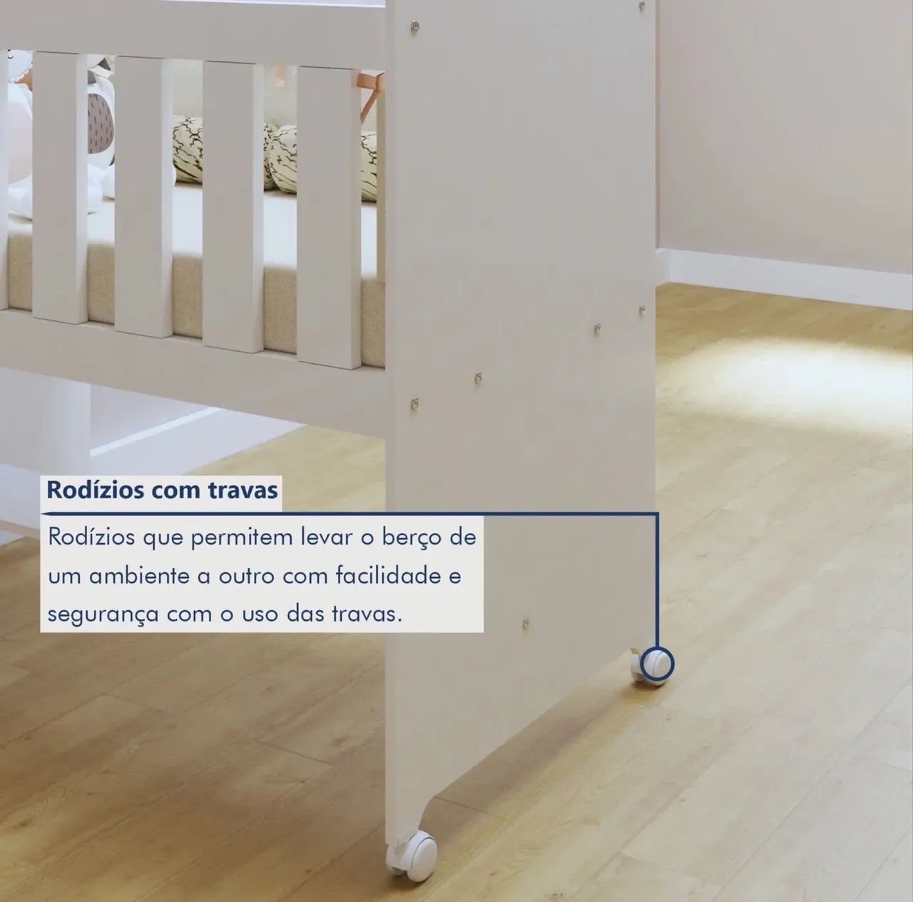 Mini berço 100% MDF com Colchão - Foto 4