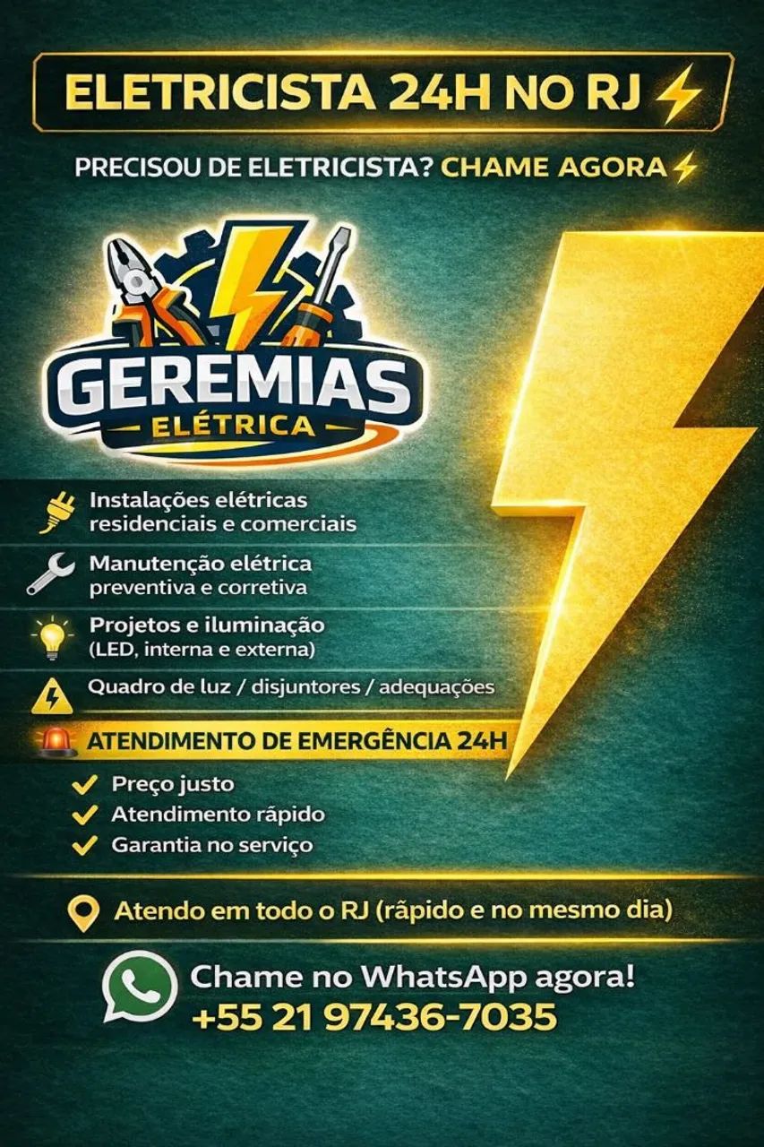Eletricista no Rj 24h
