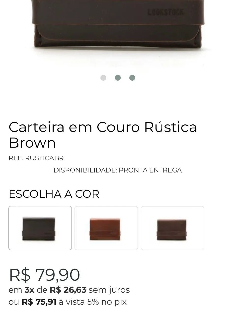 Carteira de Couro Lookstock - Foto 4