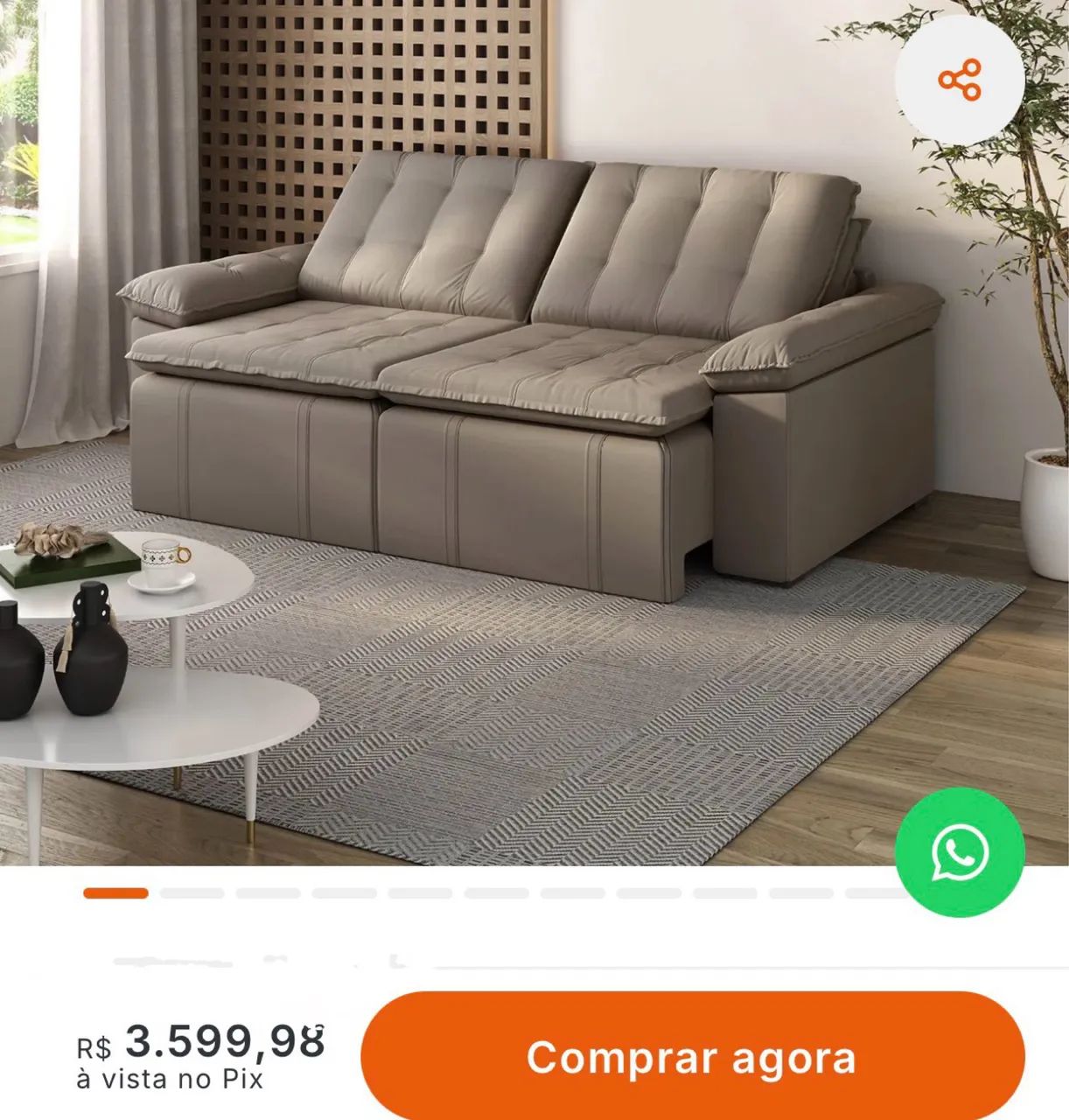 Sofá cama em veludo - Foto 5
