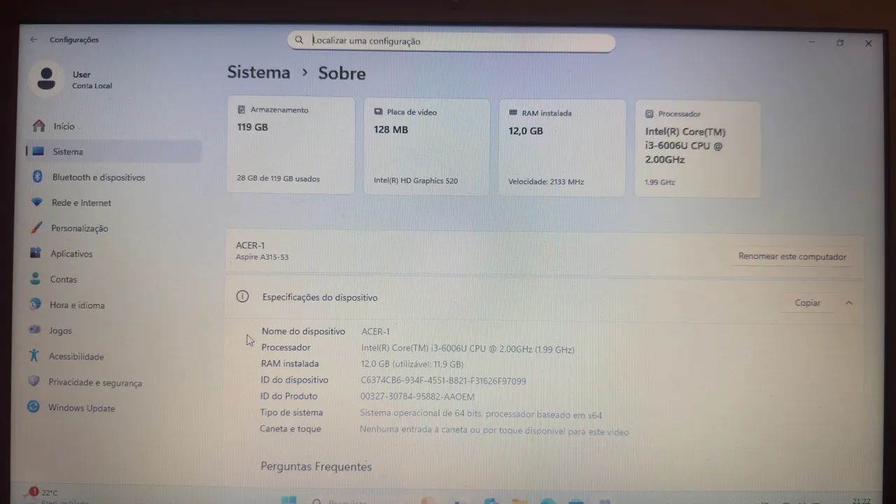 Notebook Acer Aspire A315-53 - Foto 2