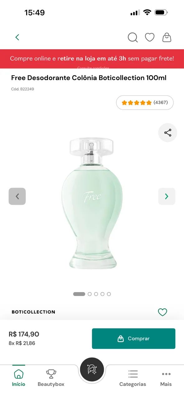 Perfume Free O Boticario  - Foto 2