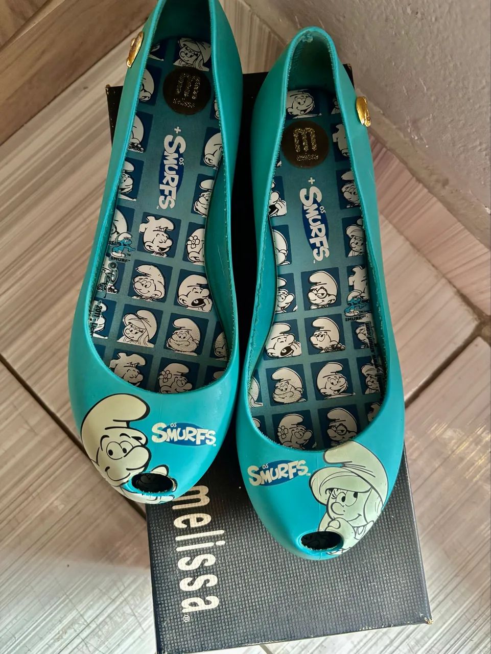Melissa Smurfs Azul Original Tam 36 - Foto 4