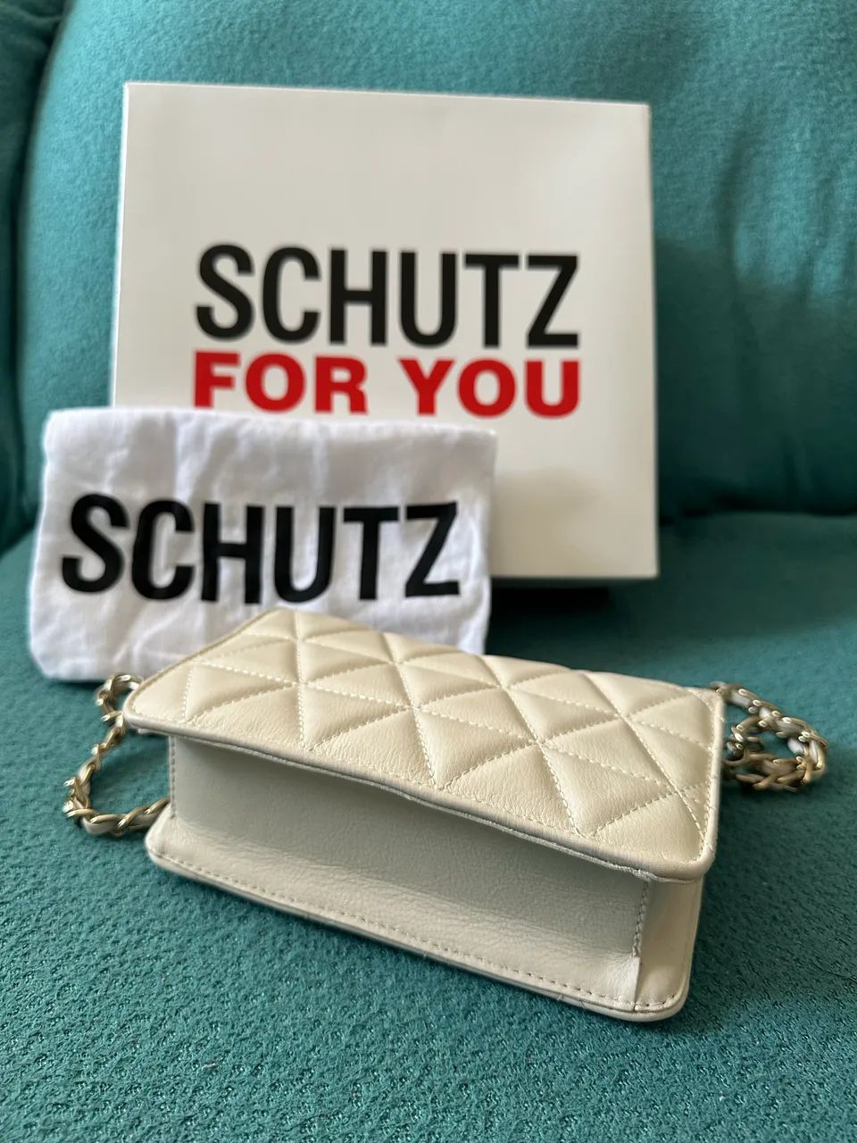 Bolsa de Couro 944 off white Schutz  - Foto 5