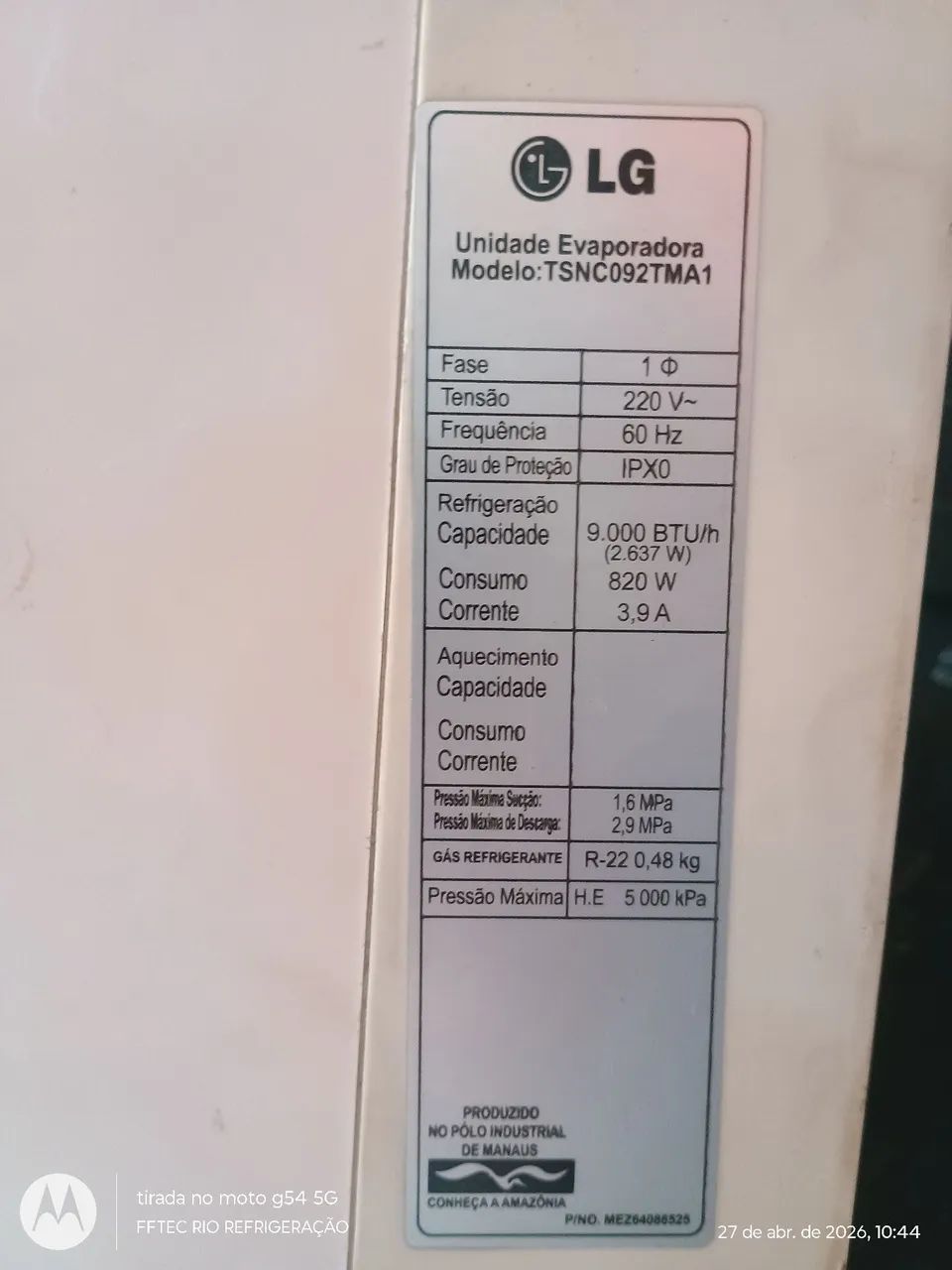 Ar condicionado split 9000 BTUs 220v - Foto 3