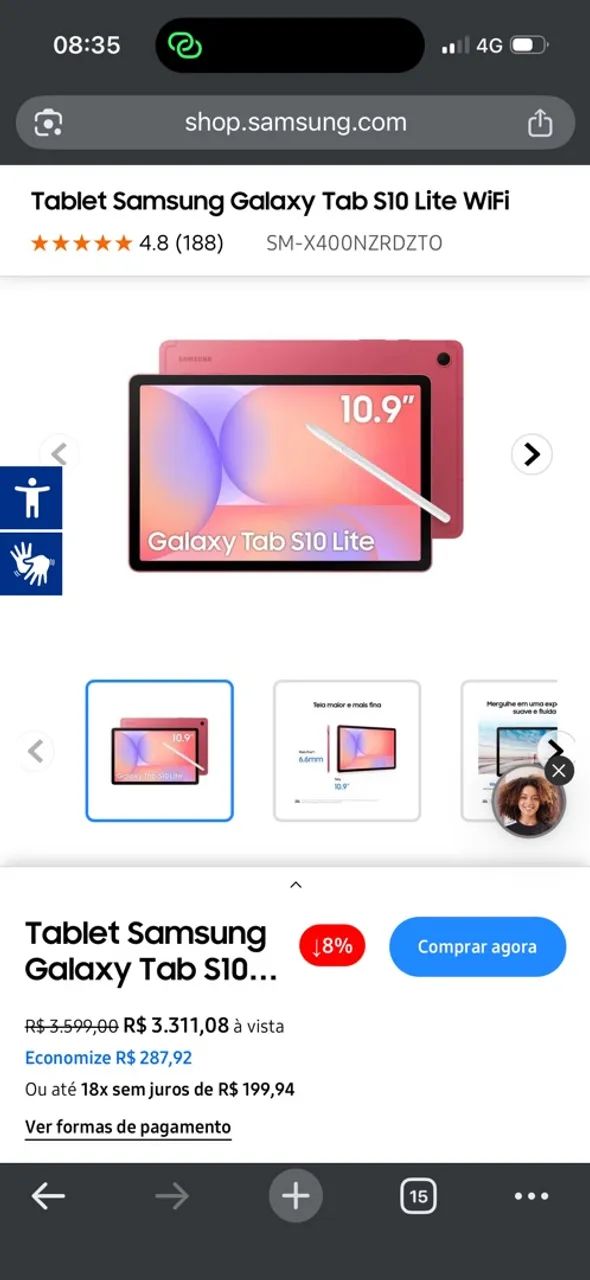 Tablet Samsung S10 Lite Wifi - Foto 5
