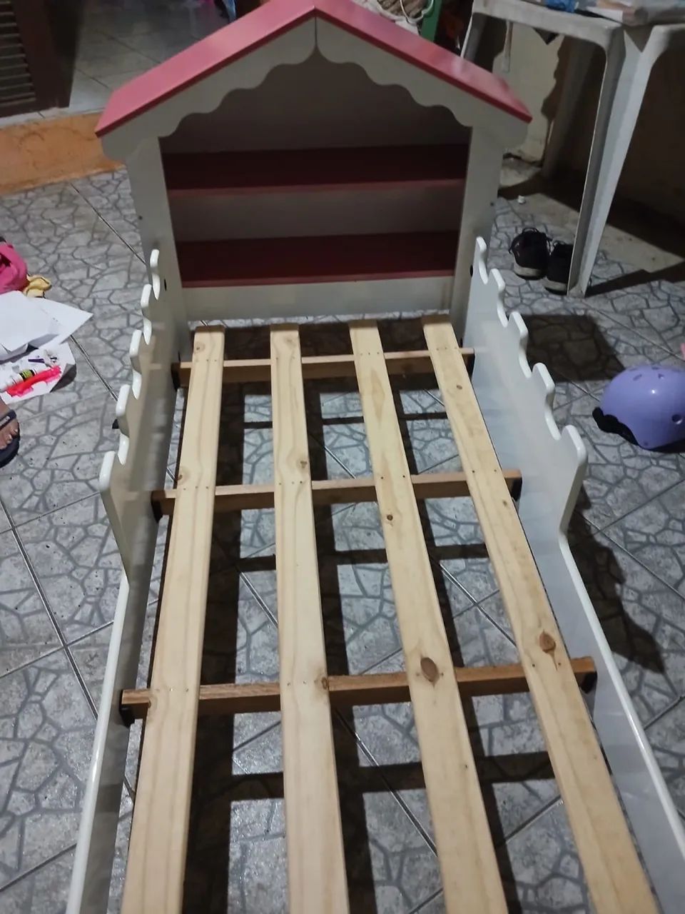 Cama infantil casinha rosa  - Foto 2
