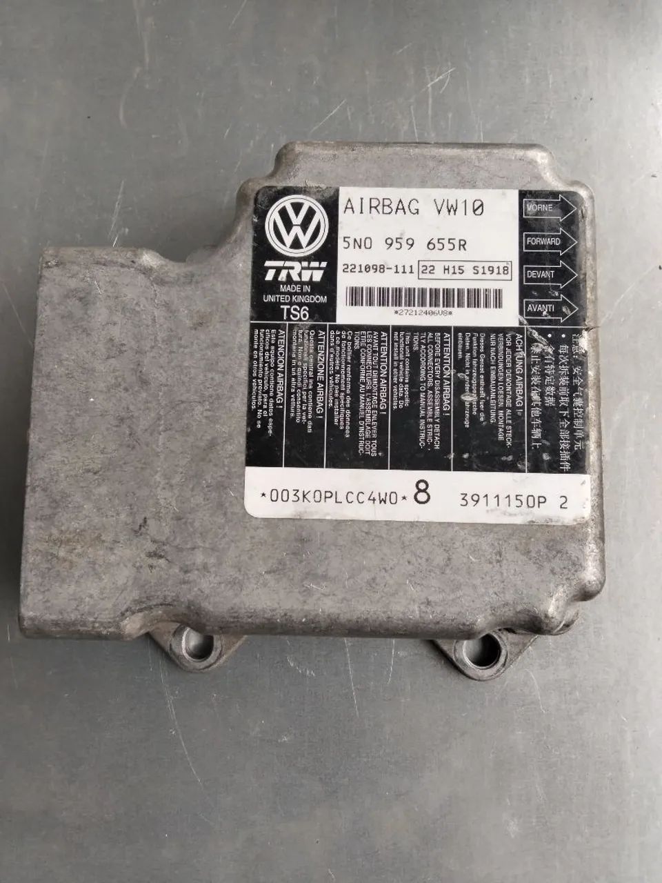 Módulo airbag Tiguan 5NO959655R