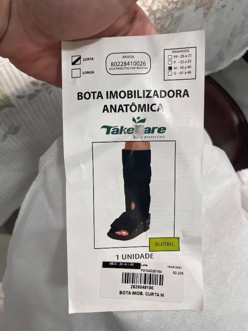 BOTA IMOBILIZADORA ANATÔMICA Bilateral - Foto 2