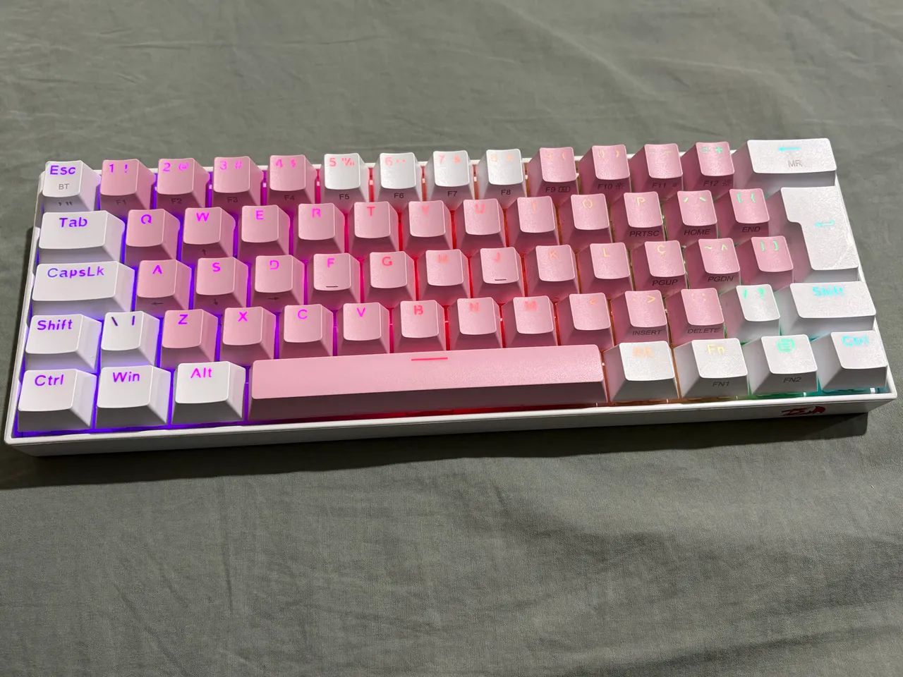 Teclado Redragon rosa Bluetooth  - Foto 5