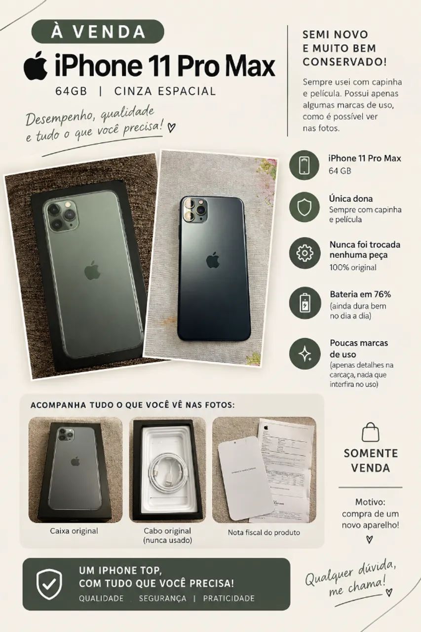 Venda de iPhone 11 Pro Max 