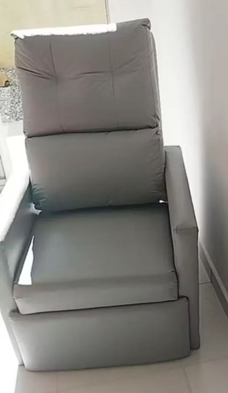 Sofa - poltrona do papai reclináveis cinza  - Foto 2