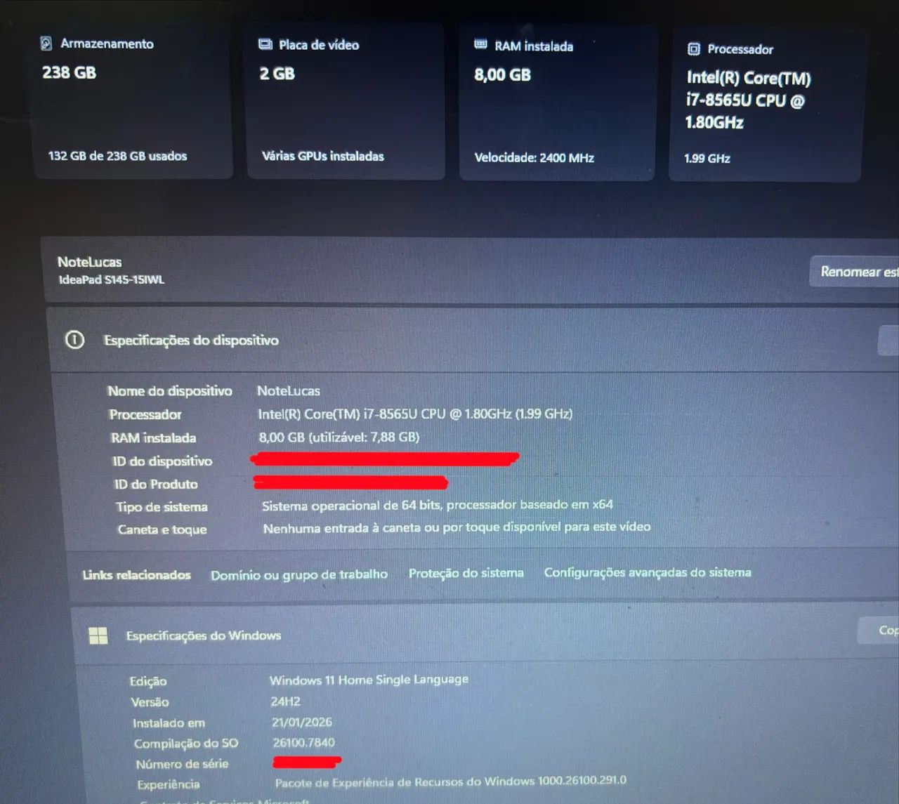 Notebook Lenovo i7 - Foto 2