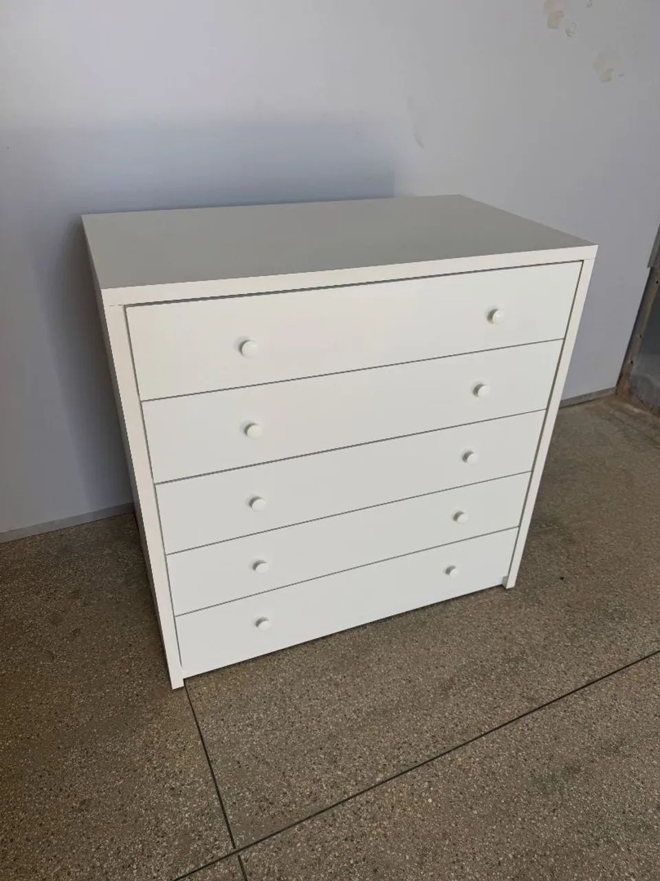 Cômoda 5 Gavetas 100% MDF Branca | Nova | Ed Móveis 