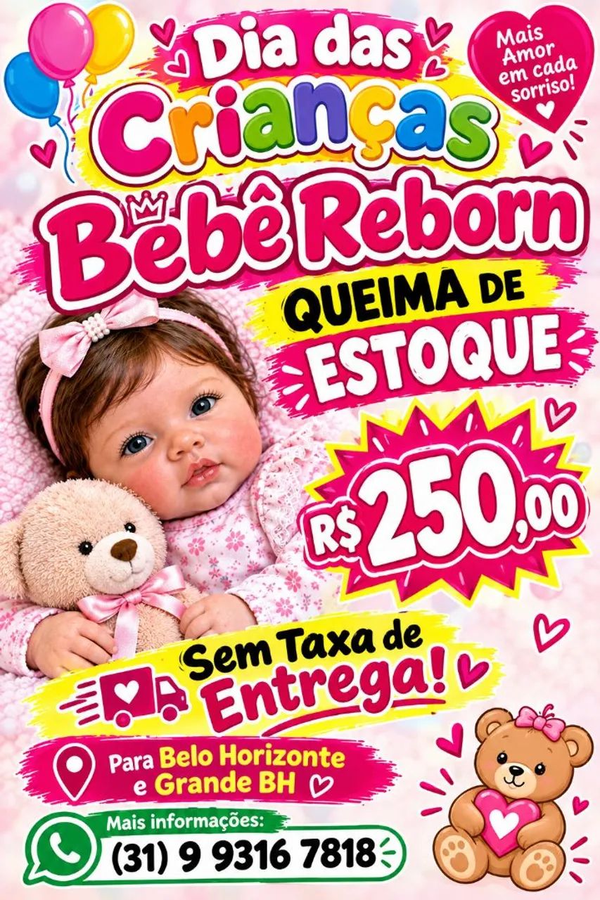 Bebê Reborn / Entrega Gratuita em BH