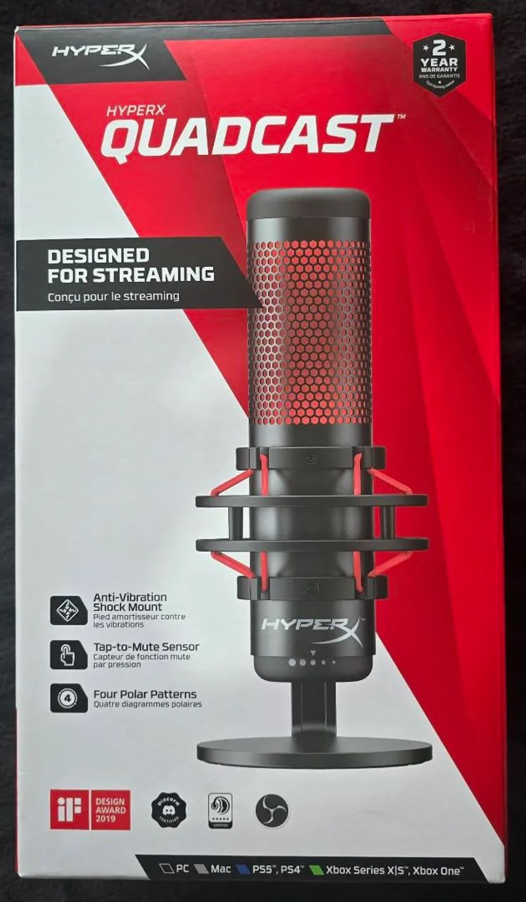 Microfone de Mesa HyperX Quadcast
